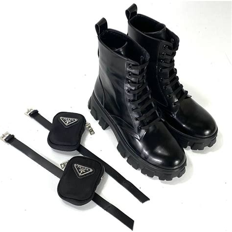 prada leather boots with pouch|prada boot pouch replacement.